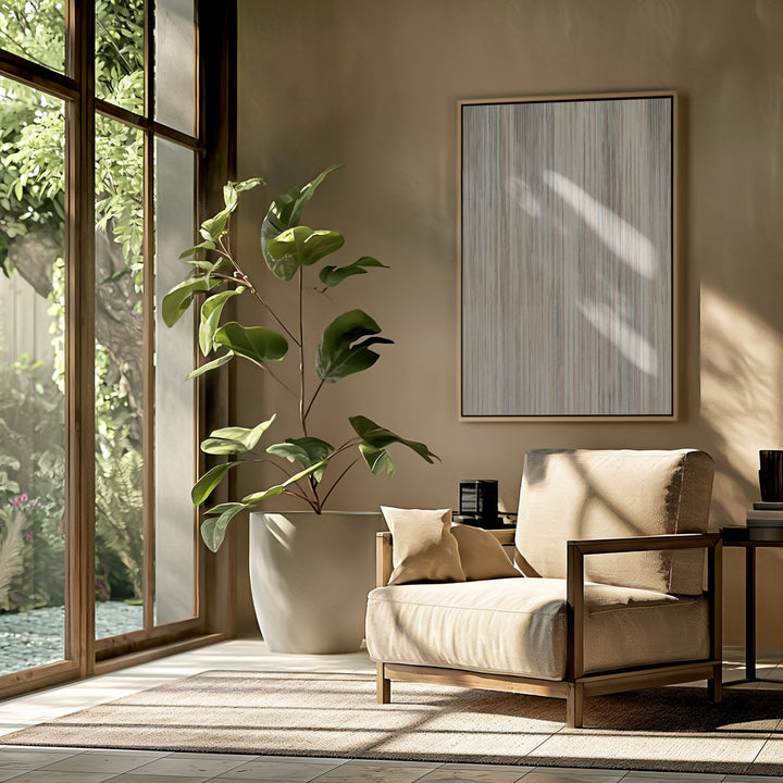 "Lines and Textures #3" Framed Canvas Wall Art by Alma Studio