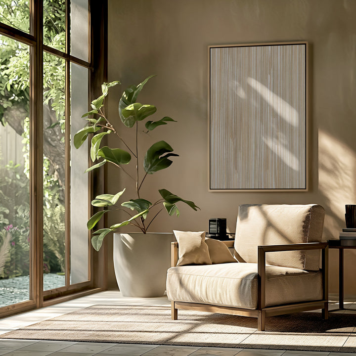 "Lines and Textures #4" Framed Canvas Wall Art by Alma Studio