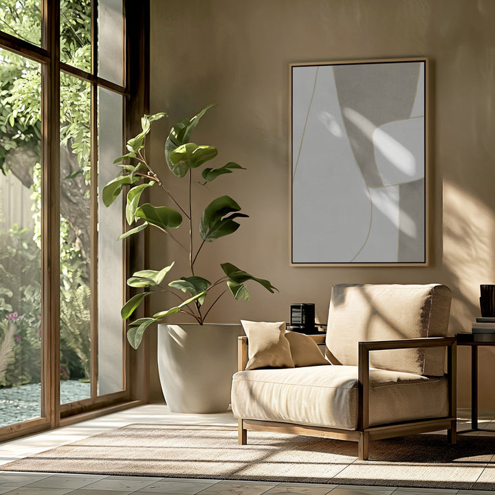 "Ancestry #5" Framed Canvas Wall Art by Alma Studio