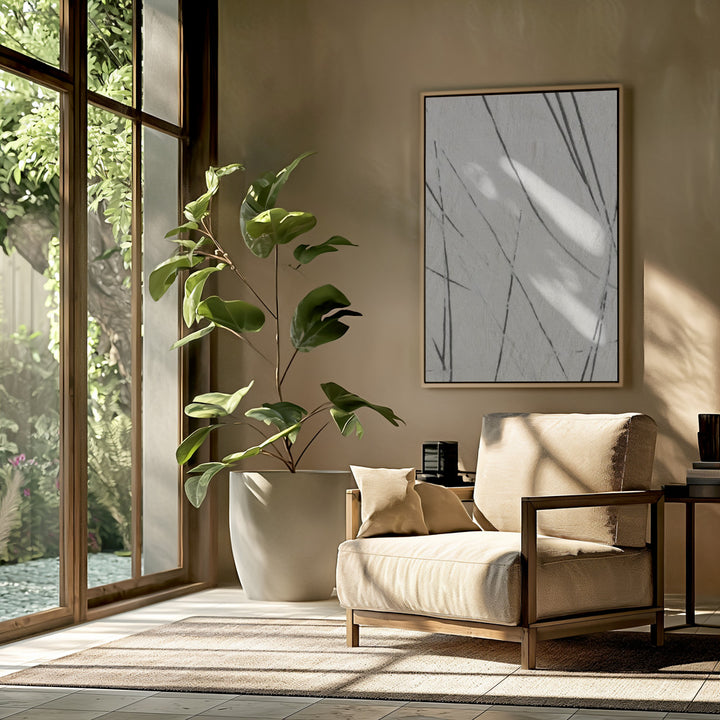 "Scratched #3" Framed Canvas Wall Art by Alma Studio