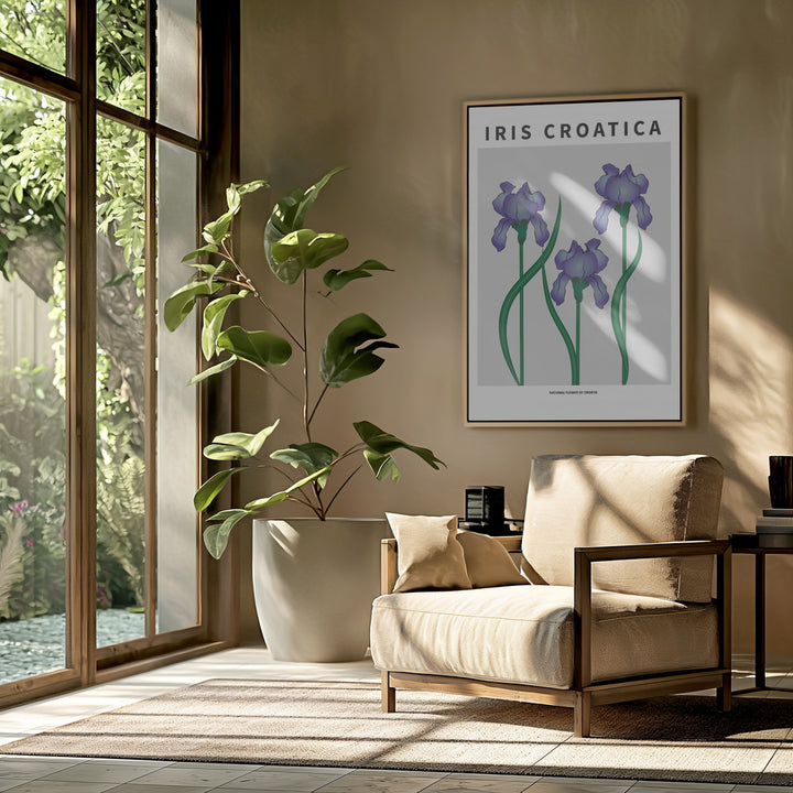 "Iris Croatica" Framed Textured Wall Art