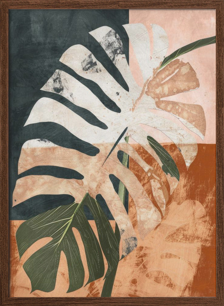 "Into the jungle" Framed Textured Wall Art