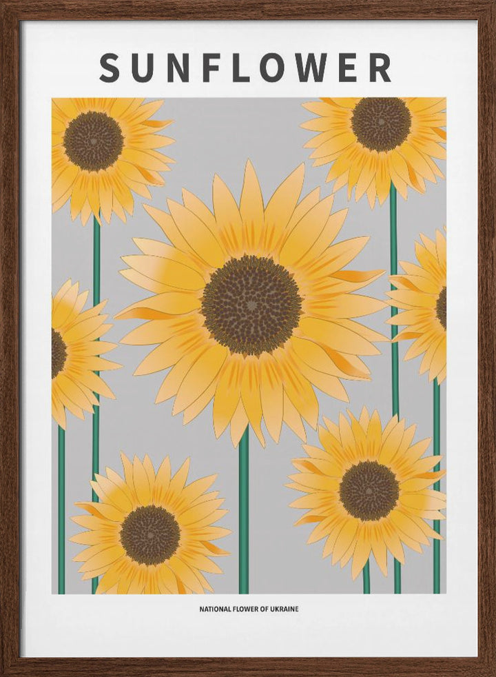 "Sunflower" Framed Textured Wall Art