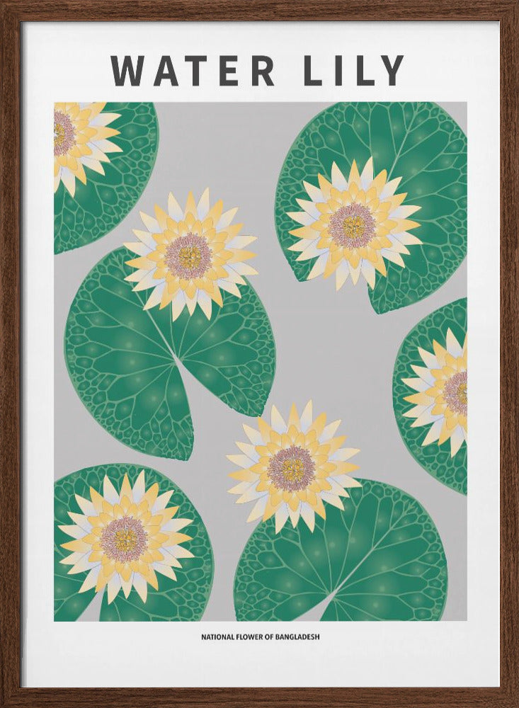 "Water lily" Framed Textured Wall Art
