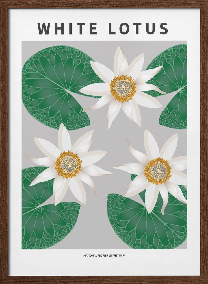"White Lotus" Framed Textured Wall Art