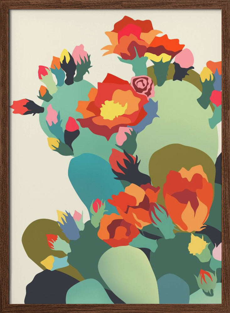 "How Cactus Got Its Groove Back" Framed Textured Wall Art