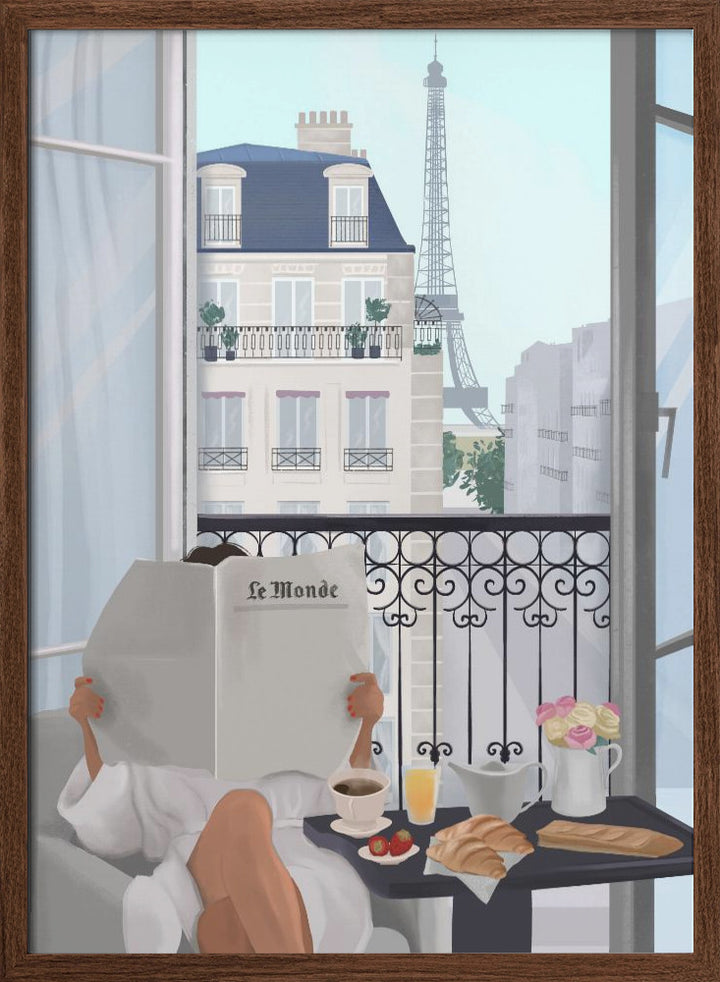 "Paris Balcony" Framed Textured Wall Art