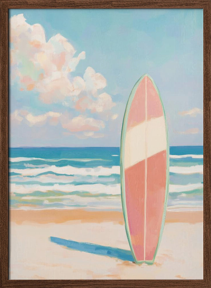 "Sea Beach Surfboard" Wall Art