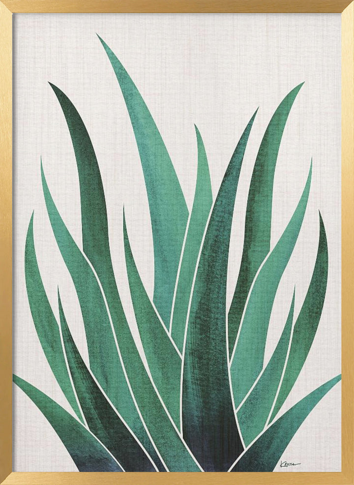 "Desert Agave Cactus" Framed Textured Wall Art