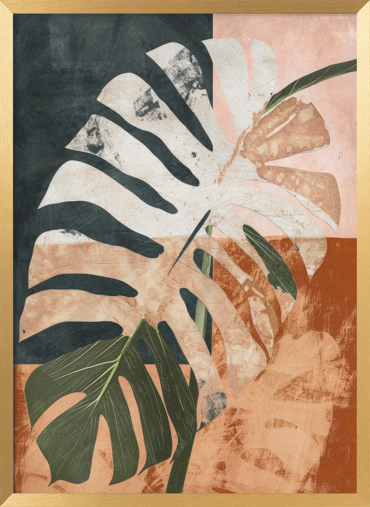 "Into the jungle" Framed Textured Wall Art
