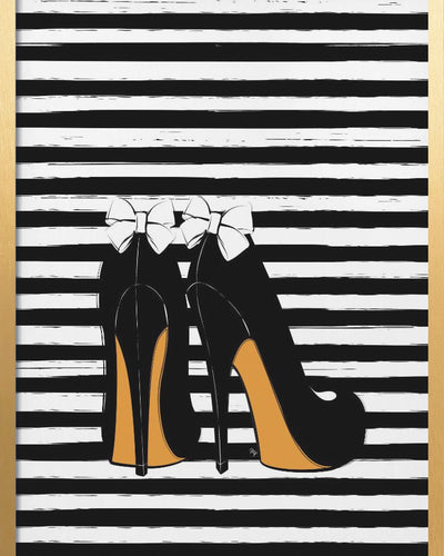 "Bow Heels" Framed Print Wall Art