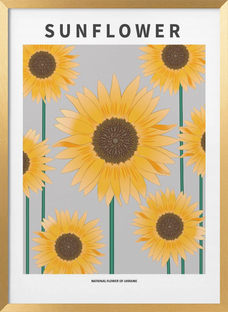 "Sunflower" Framed Textured Wall Art