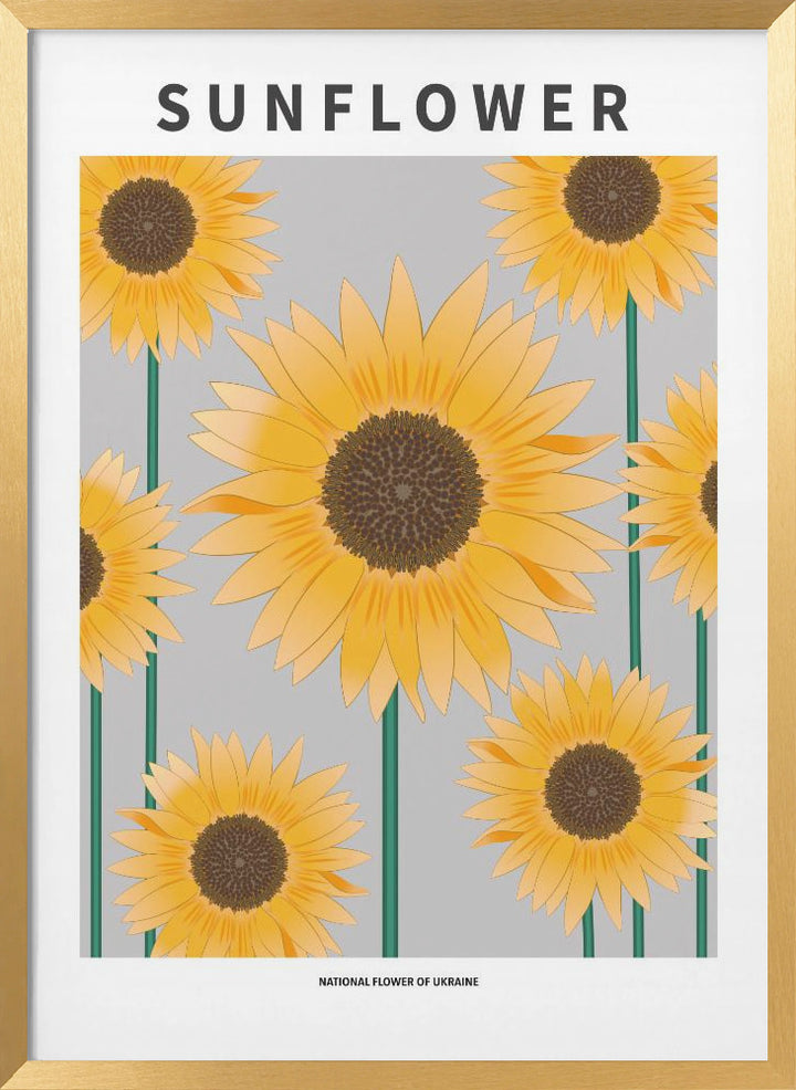 "Sunflower" Framed Textured Wall Art