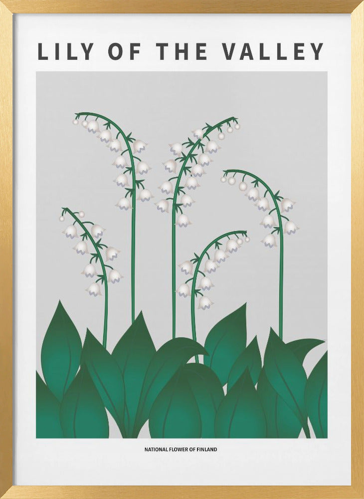 "Lily of the valley" Framed Textured Wall Art