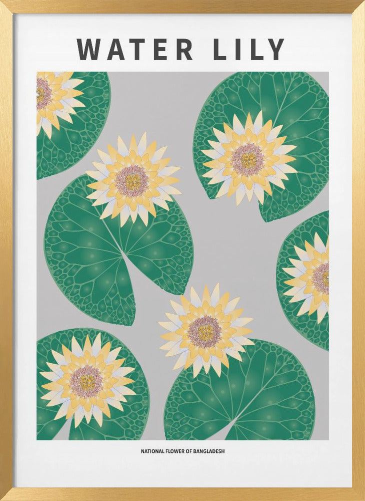 "Water lily" Framed Textured Wall Art