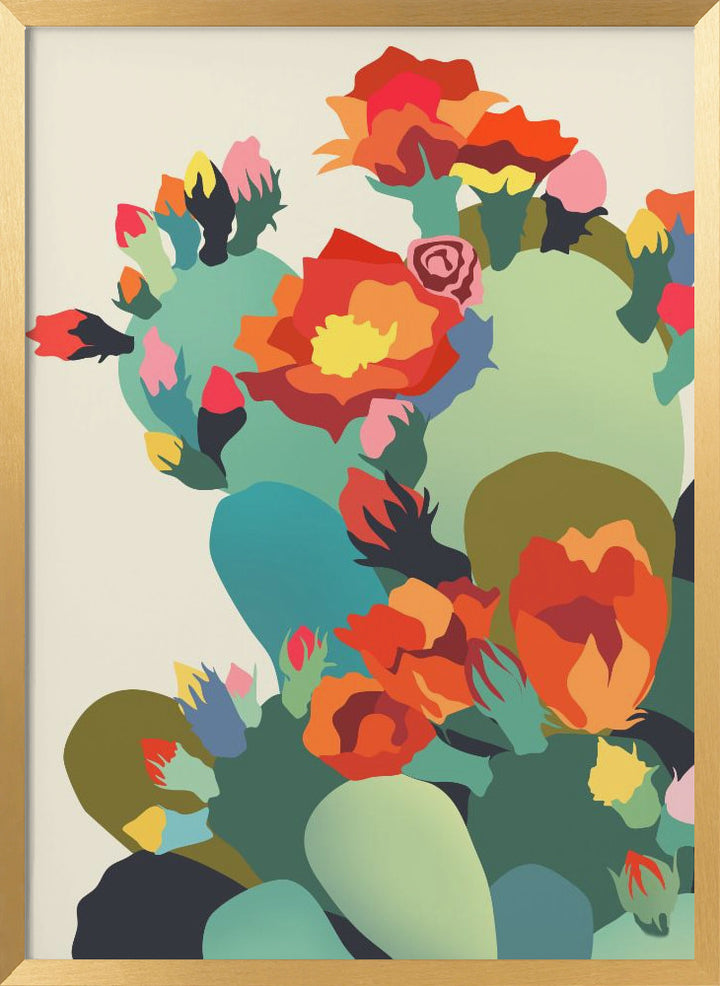 "How Cactus Got Its Groove Back" Framed Textured Wall Art