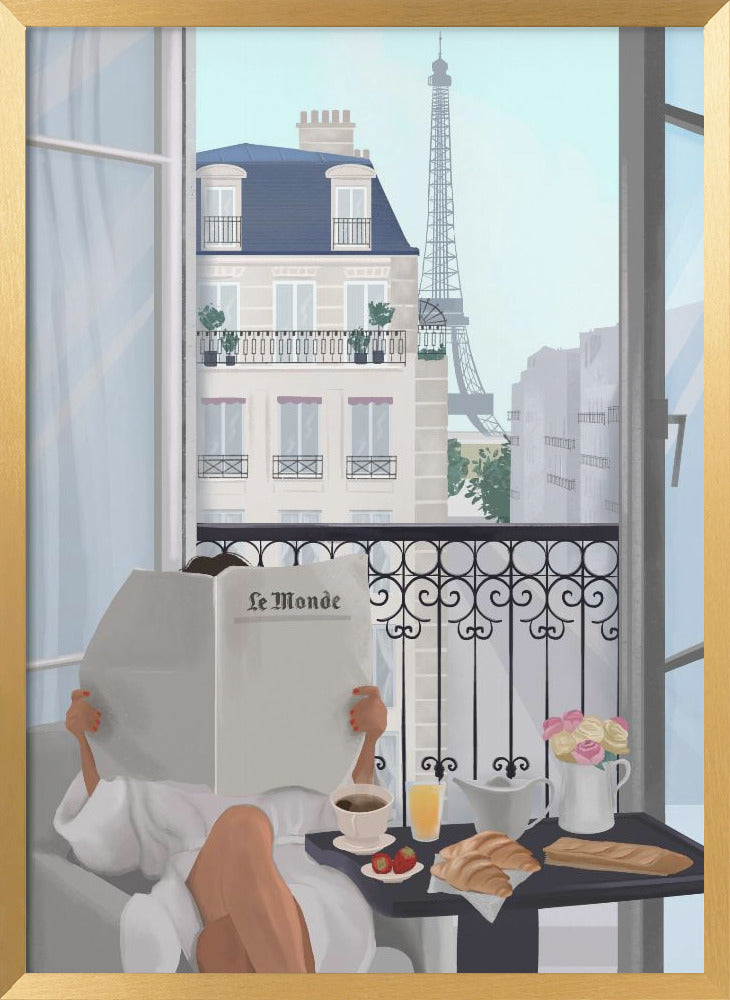 "Paris Balcony" Framed Textured Wall Art