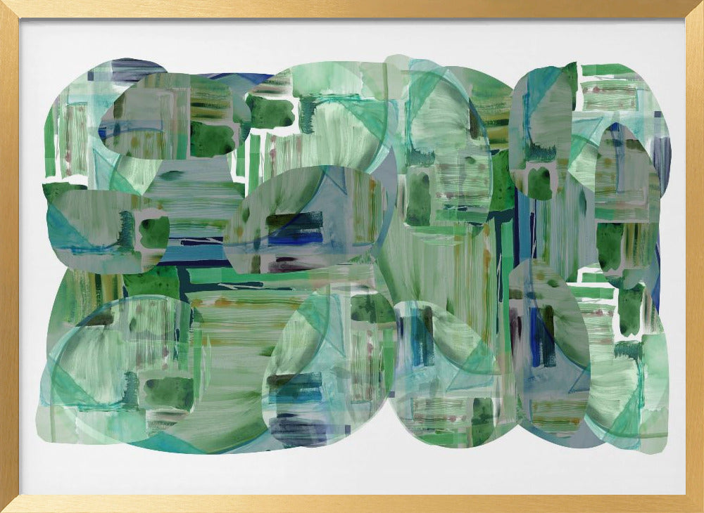 Open box Green Abstract1 Framed Print Wall Art wall art