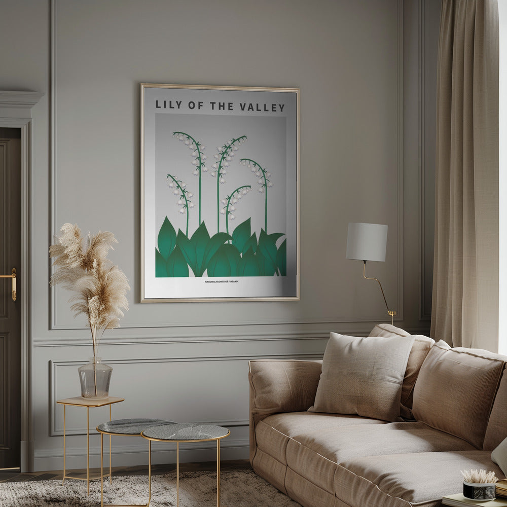 "Lily of the valley" Framed Textured Wall Art