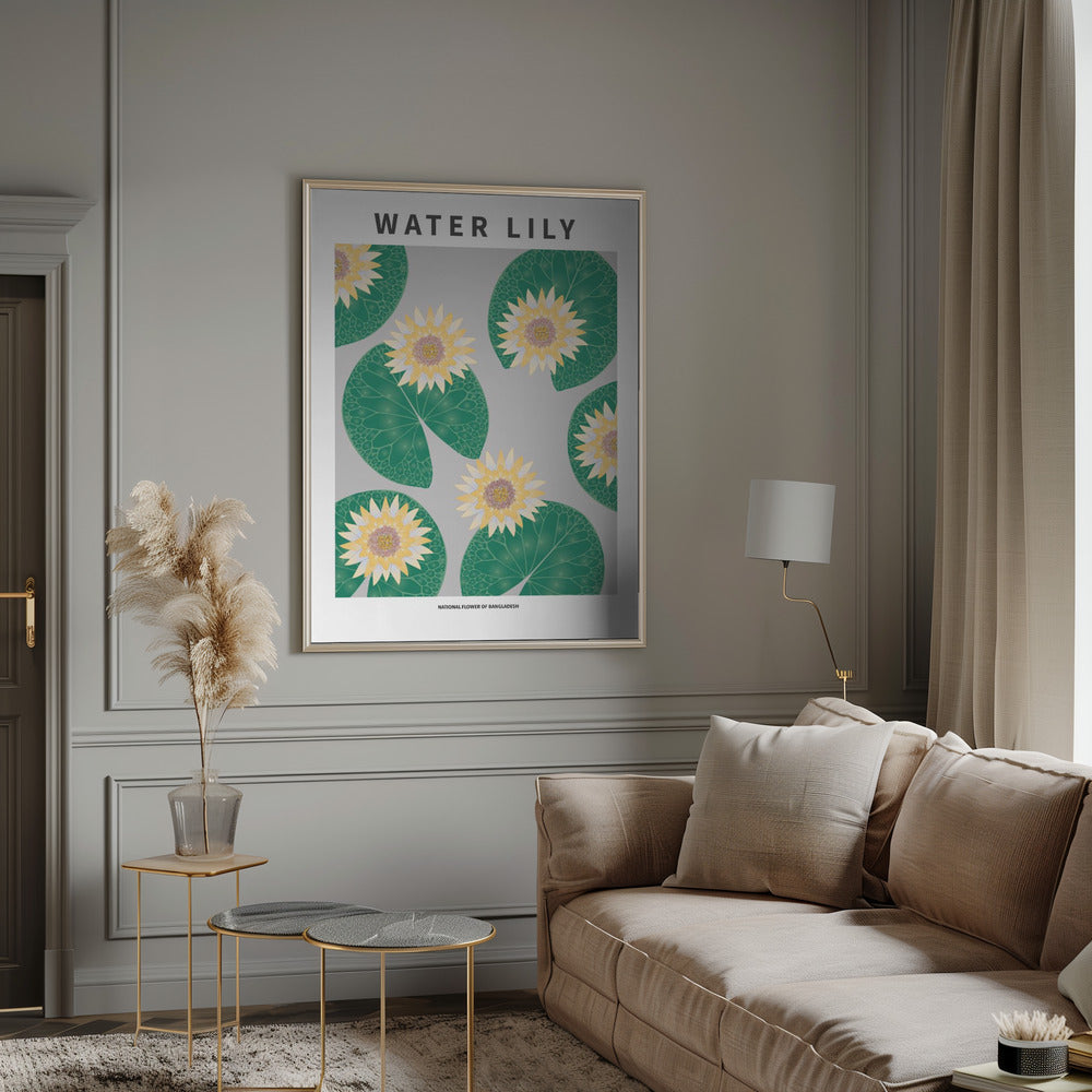 "Water lily" Framed Textured Wall Art