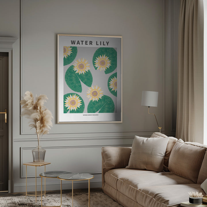"Water lily" Framed Textured Wall Art