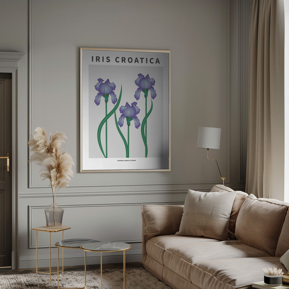 "Iris Croatica" Framed Textured Wall Art