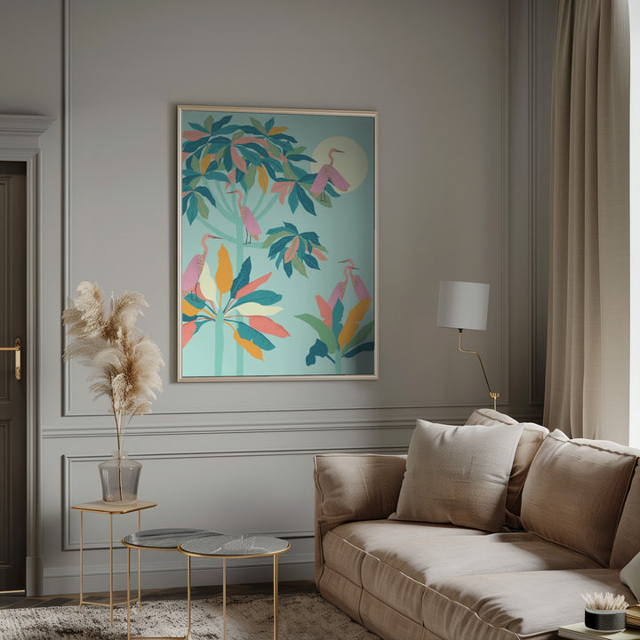 "Drawn To the Moon" Framed Textured Wall Art