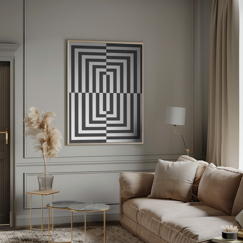 "Black and white lines" Wall Art
