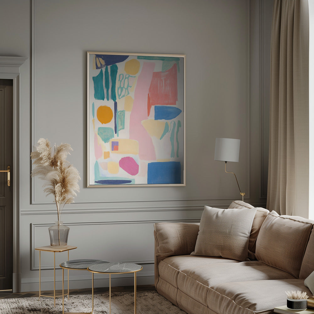 "Abstract Colorful Geometry" Wall Art