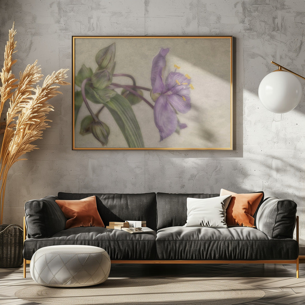 "Purple Flower" Framed Textured Wall Art