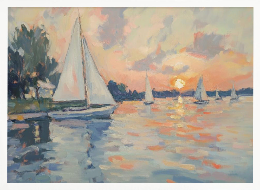 "Sea Sailboats" Wall Art