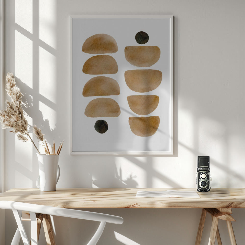 "Geometric Brush" Wall Art ready to hang wall art