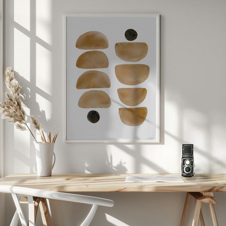 "Geometric Brush" Wall Art ready to hang wall art