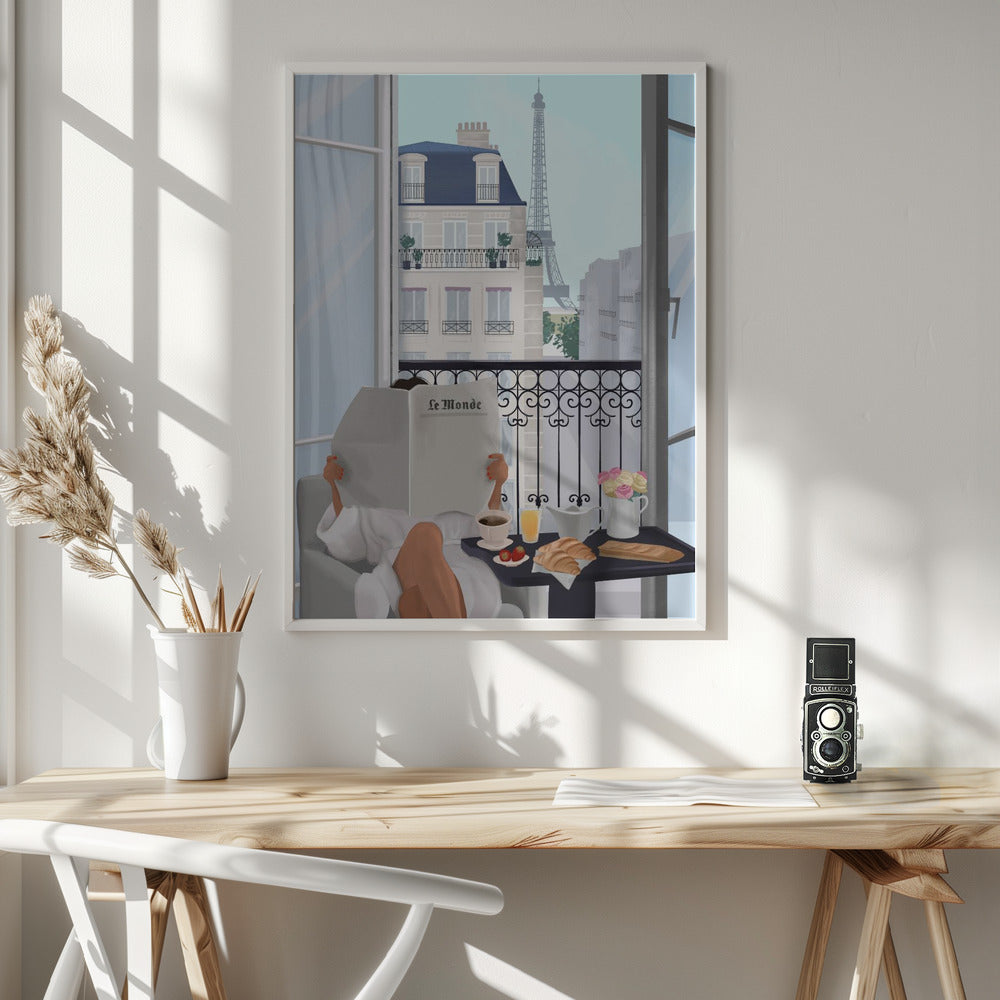 "Paris Balcony" Framed Textured Wall Art