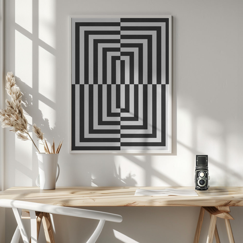 "Black and white lines" Wall Art