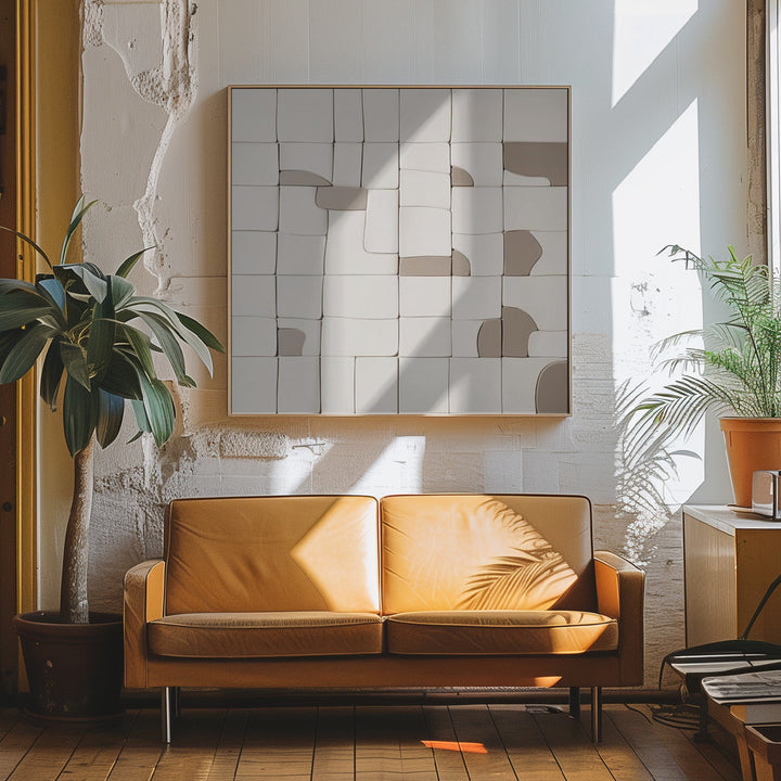 "Pieces V" Framed Canvas Wall Art by Alma Studio