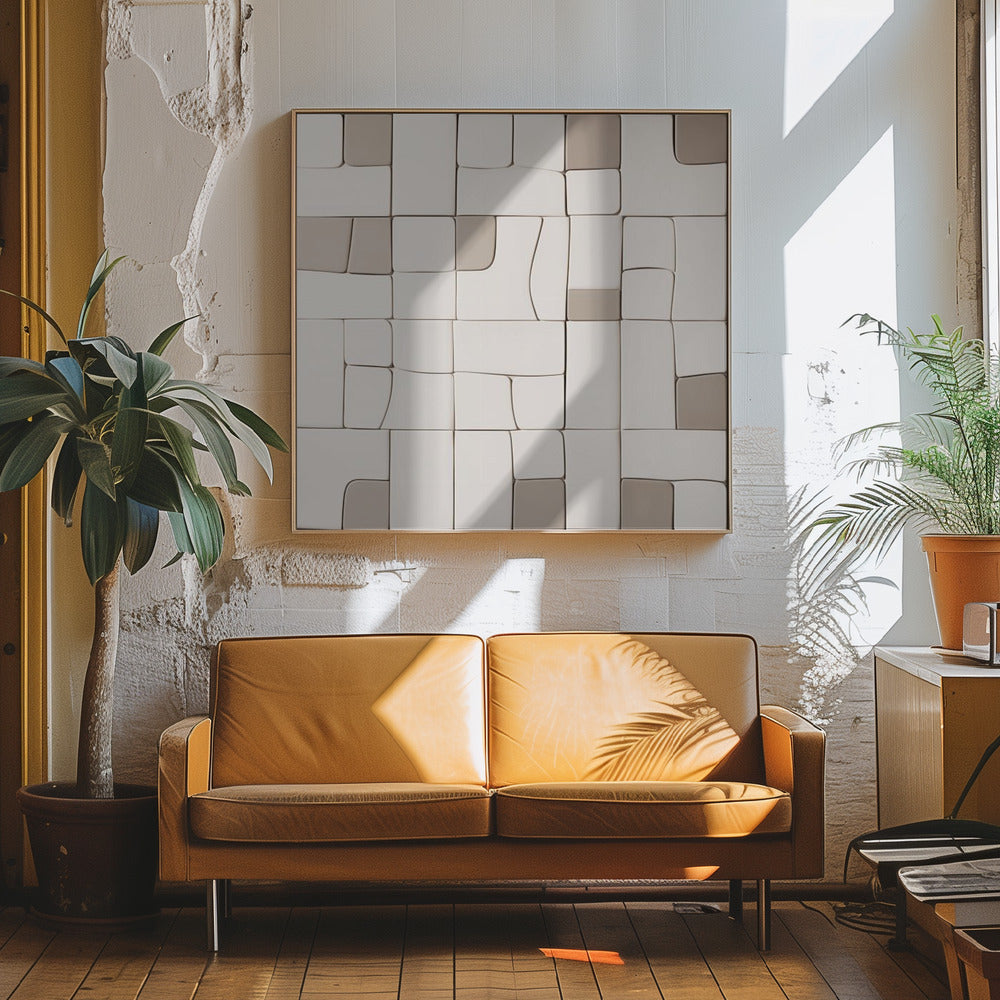 "Pieces VI" Framed Canvas Wall Art by Alma Studio