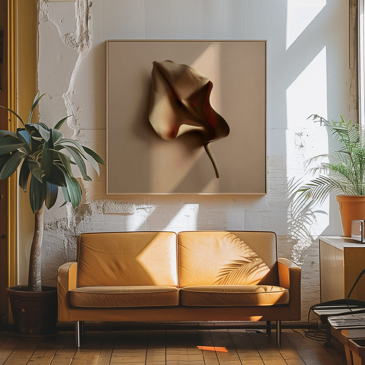 "Metallic flora nAo1" Framed Canvas Wall Art by Alma Studio