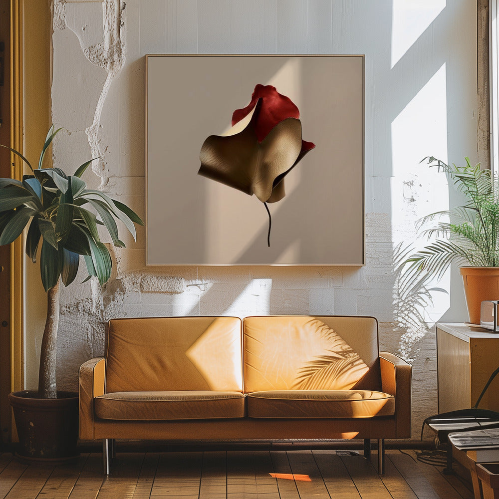 "Metallic flora nAo3 " Framed Canvas Wall Art by Alma Studio