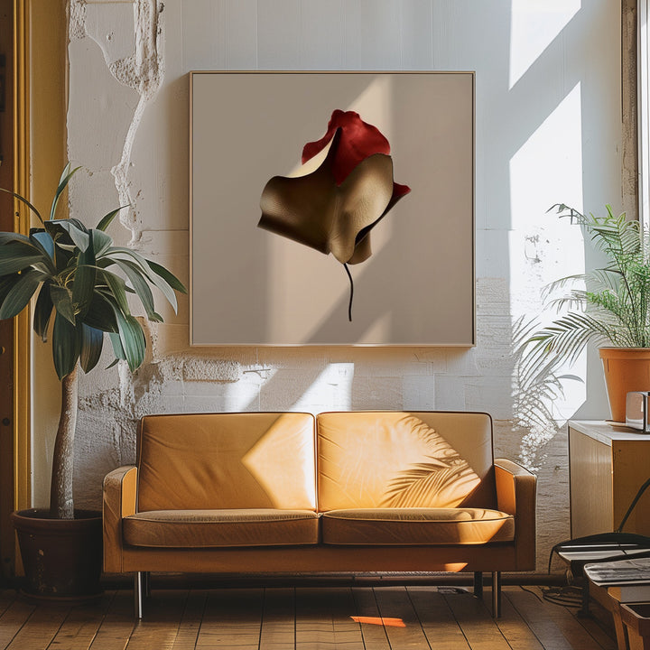 "Metallic flora nAo3 " Framed Canvas Wall Art by Alma Studio