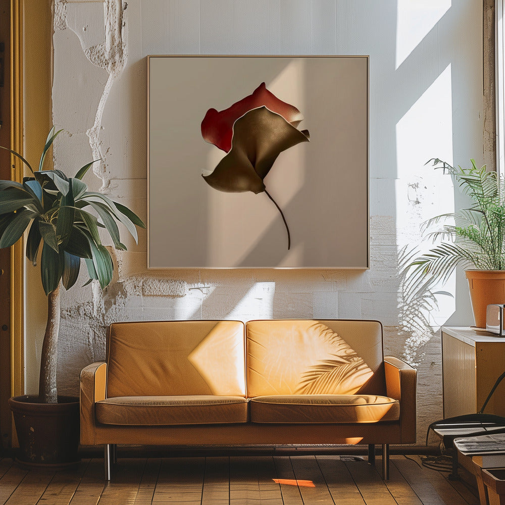 "Metallic Flora nAo4" Framed Canvas Wall Art by Alma Studio
