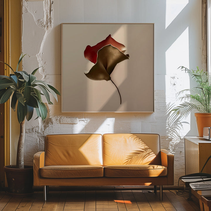 "Metallic Flora nAo4" Framed Canvas Wall Art by Alma Studio