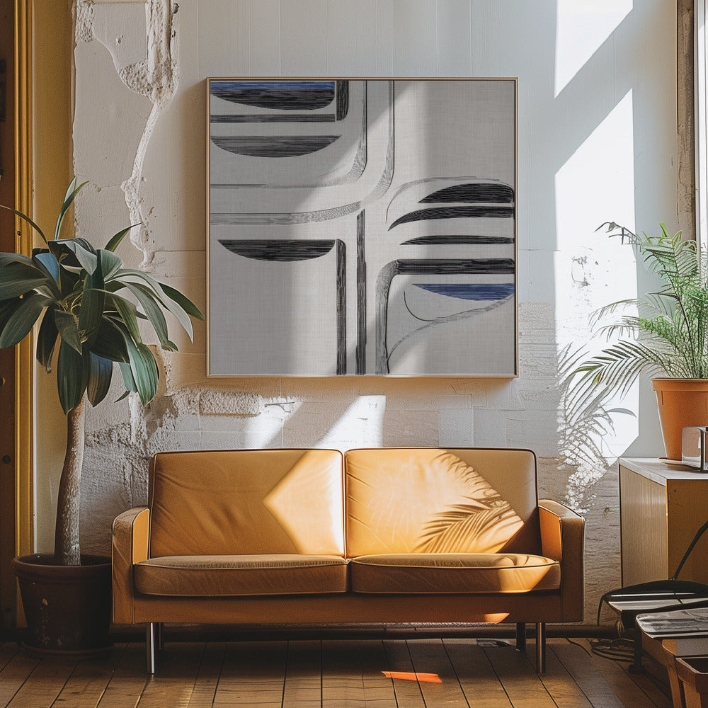 "Balance II" Framed Canvas Wall Art by Alma Studio
