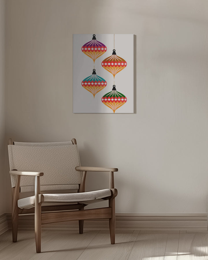 "Christmas Balls (vers.3)" Wrapped Canvas Wall Art
