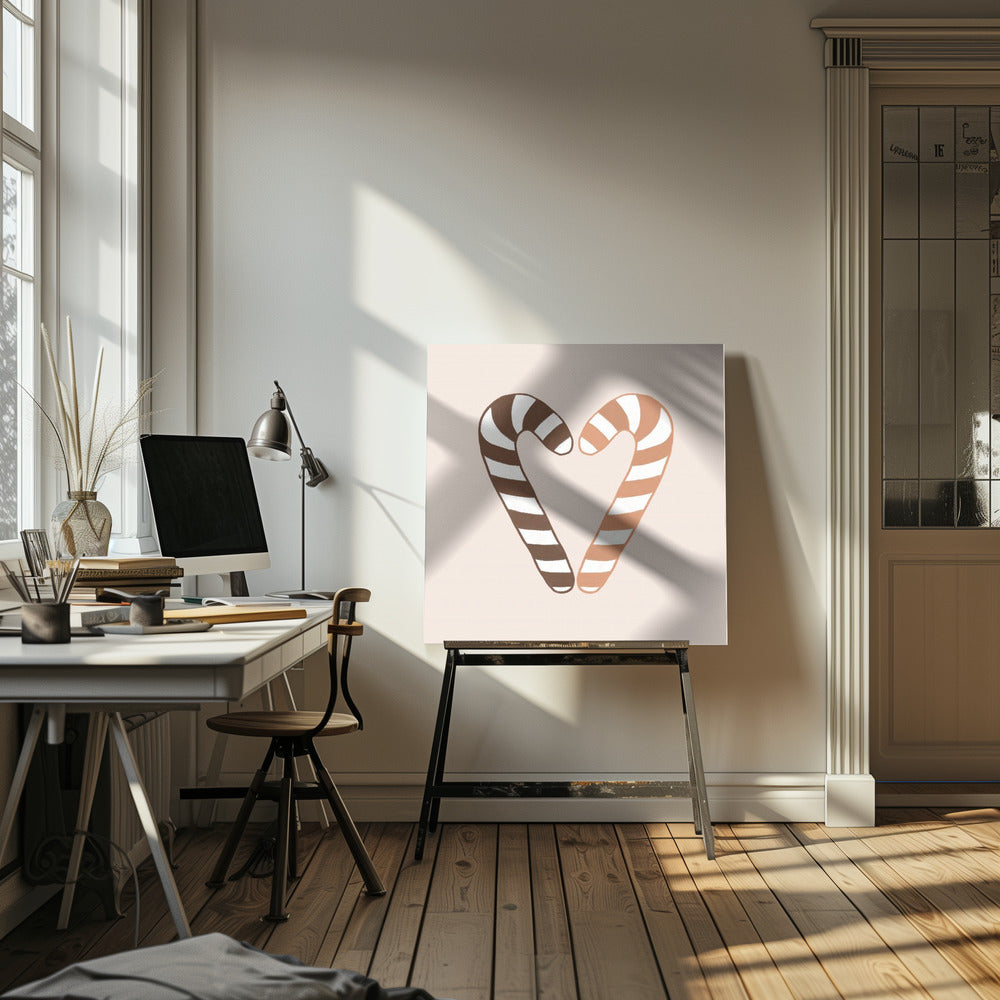"Candy Canes" Wrapped Canvas Wall Art