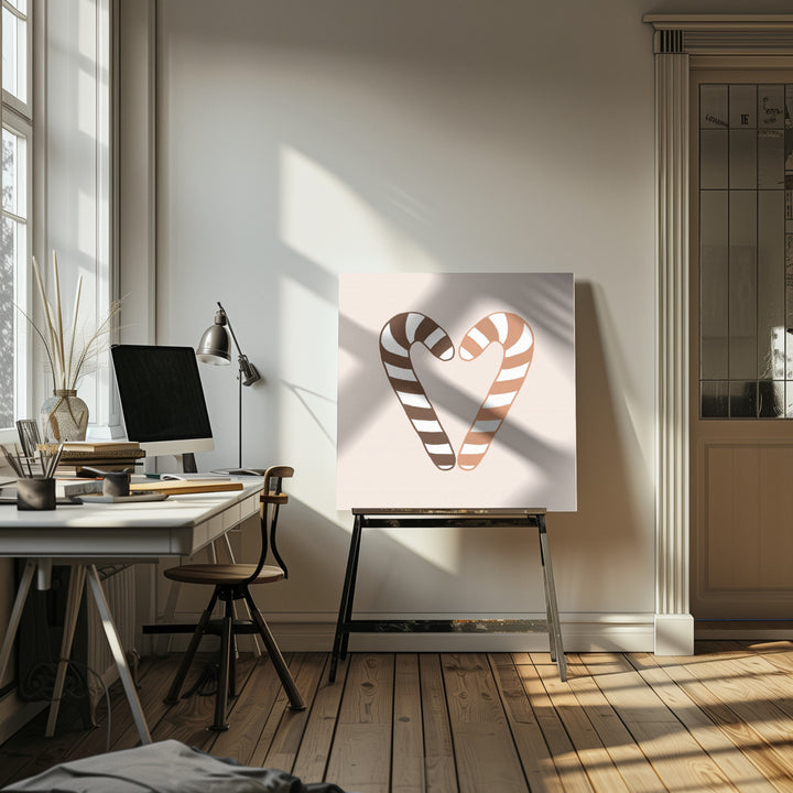"Candy Canes" Wrapped Canvas Wall Art