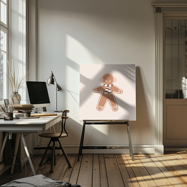 "Gingerbread Man II" Wrapped Canvas Wall Art
