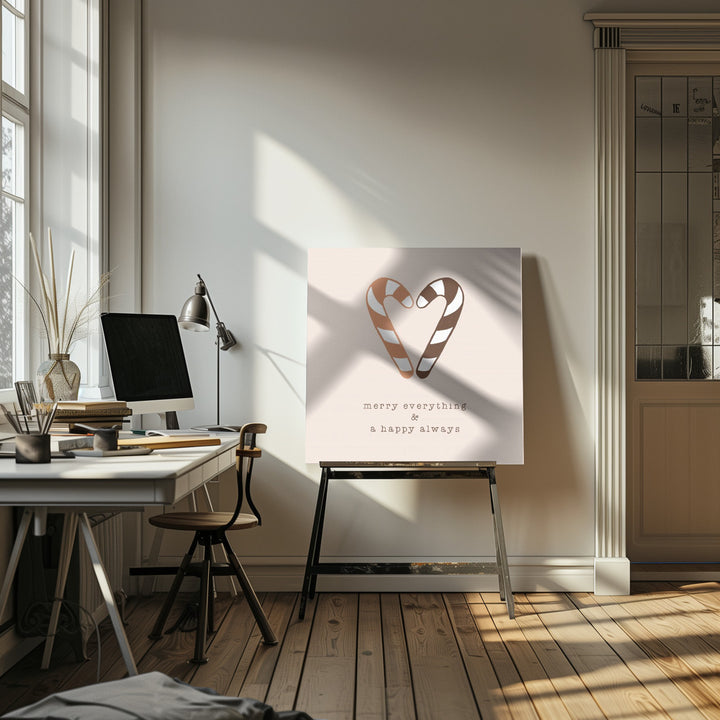 "Merry Everything a a Happy Always" Wrapped Canvas Wall Art