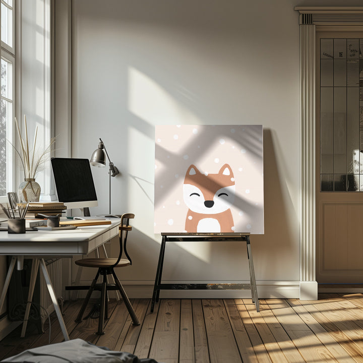 "Snow a Fox" Wrapped Canvas Wall Art