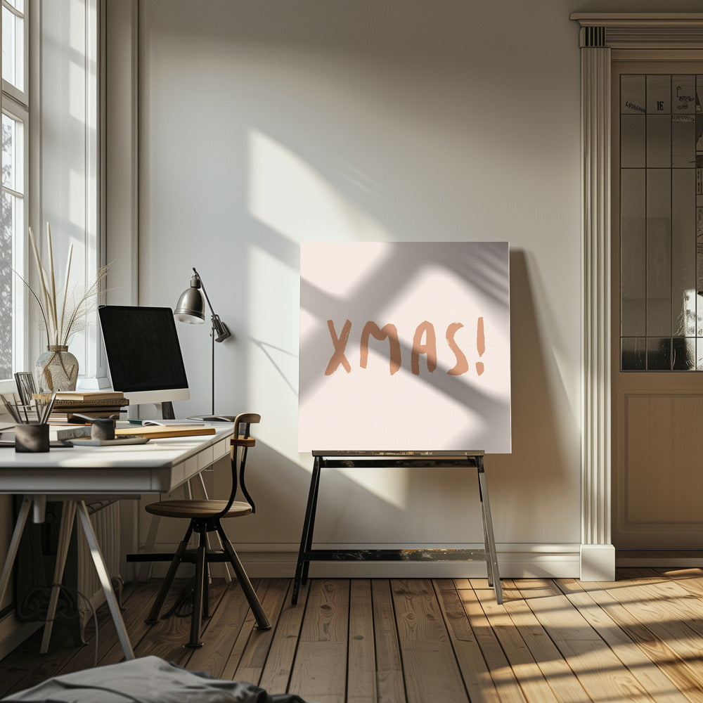 "Xmas!" Wrapped Canvas Wall Art